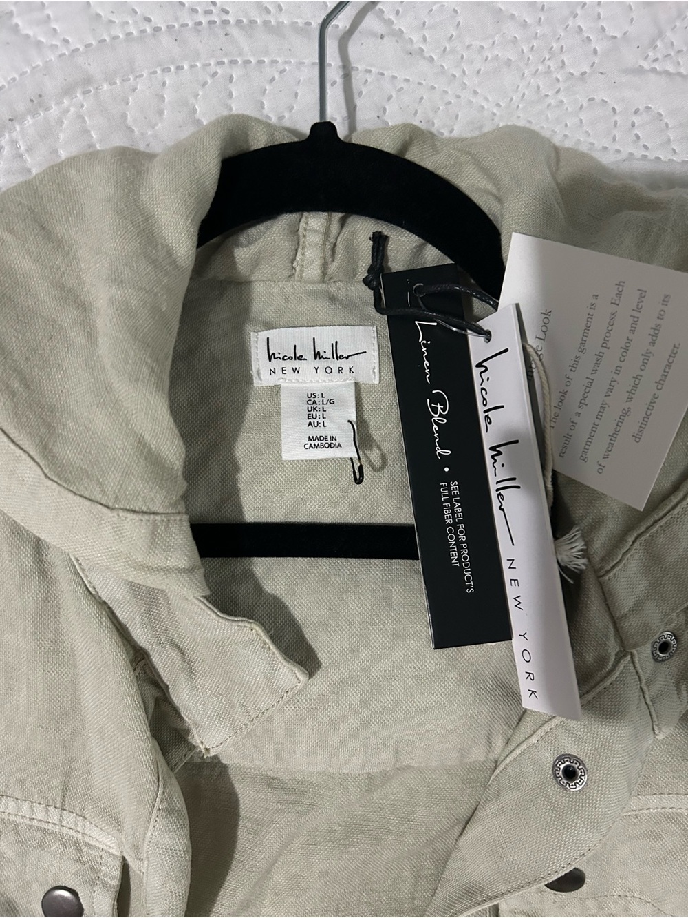 Nicole Miller New York Light Beige Jacket
